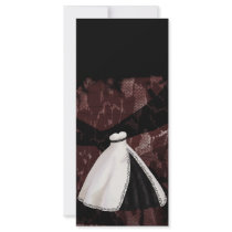 Black and White Wedding Gown Customized Rack Card