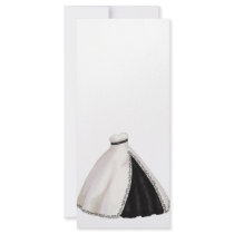 Black and White Wedding Gown Rack Card Template