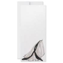 Black and White Wedding Gown Rack Card Template