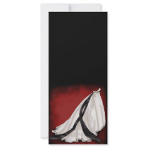 Black and White Wedding Gown Custom Rack Card
