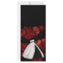 Black and White Wedding Gown Rack Card
