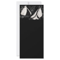 Black and White Wedding Gown Personalized Rack Card