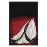 Black and White Wedding Gown Customized Stationery
