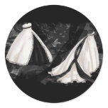 Black and White Wedding Gown Sticker