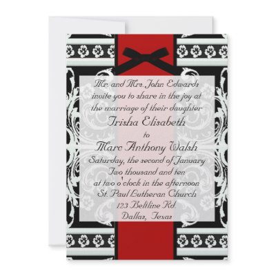 Black and White Wedding Invitation by DizzyDebbie