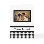 Black and White Wedding Invitation Card