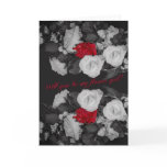 Black and white wedding invitation for flower girl cards