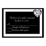 Black and White Wedding Invitation Response Card Business Card Templates
