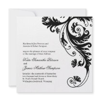 Black and White Wedding Invitations