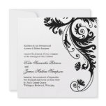 Black and White Wedding Invitations