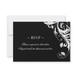 Black and White Wedding Reply Cards