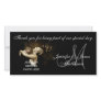 Black and White Wedding Thank You Monogram Card Customized Photo Card