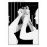 Black and white wedding veil by bride &bridesmaid