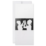 Black and white wedding veil by bride &bridesmaid rack cards