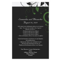 Black and White with Green Swirl Accent Full Colour Flyer