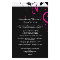 Black and White with Magenta Swirl Accent