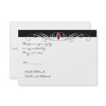 Black and White with Ruby Accent  Response card