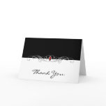 Black and White with Ruby Accent Thank You card
