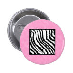 Black and White Zebra Print Pattern. Button