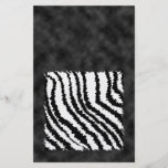 Black and White Zebra Print Pattern. Full Colour Flyer