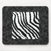 Black and White Zebra Print Pattern. Mousepad