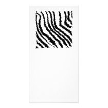 Black and White Zebra Print Pattern. Customized Photo Card