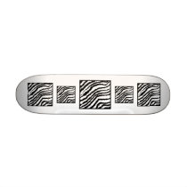 Black and White Zebra Print Pattern. Skate Board Decks