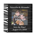 Black and White Zebra Print Photo Save the Date magnets