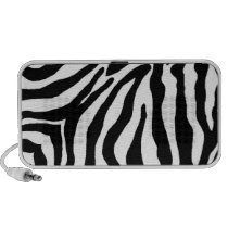 Black and White Zebra Print Iphone Speakers