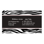 Black and White Zebra stripes animal print Business Card