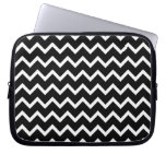 Black and White Zig Zag Pattern. Laptop Computer Sleeves