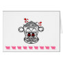 Black and white zombie monkey