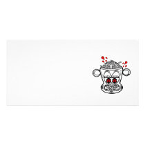 Black and white zombie monkey