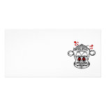 Black and white zombie monkey photo cards