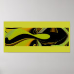 black and yellow abstract poster