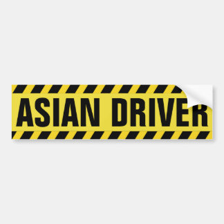 Asian Driver Bumper Stickers, Asian Driver Car Decals