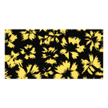 Black and Yellow Flowers. Custom photo cards