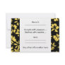 Black and Yellow Flowers. Custom Invite