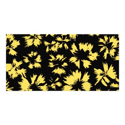 Black and Yellow Flowers. Photo Card Template by Graphics_By_Metarla