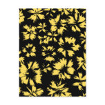 Black and Yellow Flowers. Postcards