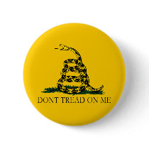 Black and Yellow Gadsden Flag, Don't Tread on Me! Buttons
