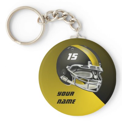 Black and Yellow Gold Football Helmet by tjssportsmania