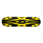 BLACK AND YELLOW RETRO SKATERS SKATE BOARD DECKS