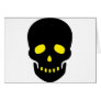 Black and Yellow Skull Card