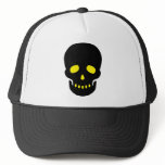 Black and Yellow Skull Trucker Hat