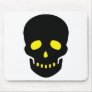 Black and Yellow Skull Mouse Pad