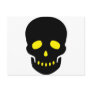 Black and Yellow Skull Post Card