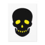 Black and Yellow Skull Postcard