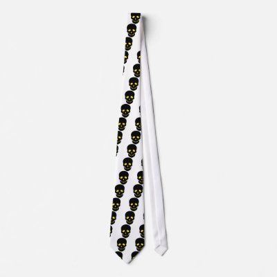 Black and Yellow Skull Neckwear by emonation