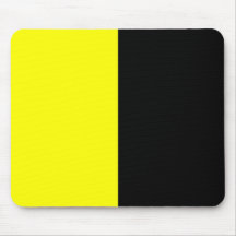 Black and Yellow Split Color Scheme Mousepad